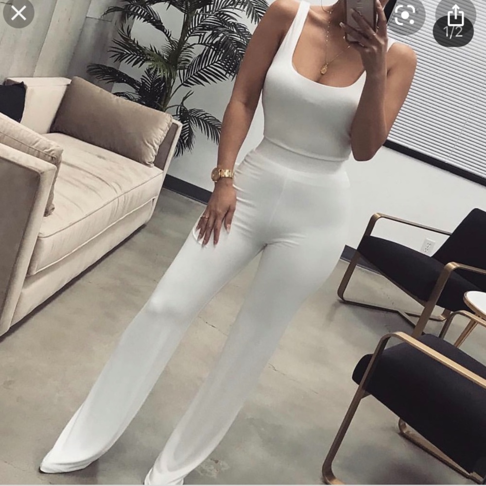 JLux Label Tan Two Piece Pant Suit